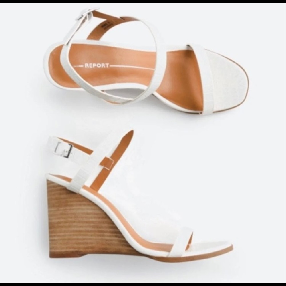 RESELLING white stewpot wedge sandals!